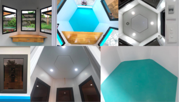 Nội thất nhà bảo vệ lục giác